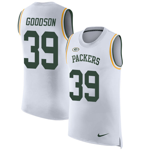 Nike Packers #39 Demetri Goodson White Men's Stitched NFL Limited Rush Tank Top Jersey